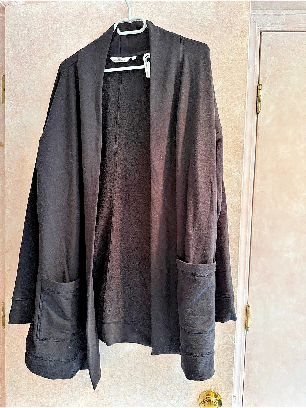 vineyard vines Open Front Cardigan Black XXL Like New